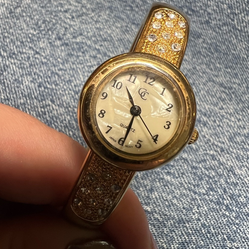 Gold Coast Gold & Rhinestone Watch - Picture 6 of 13